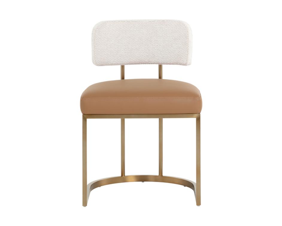 LARISSA DINING CHAIR - NAPA COGNAC / RHEA LIGHT BARLEY by Sunpan