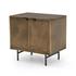 Sunburst Cabinet Nightstand-Aged Brass by FOUR HANDS