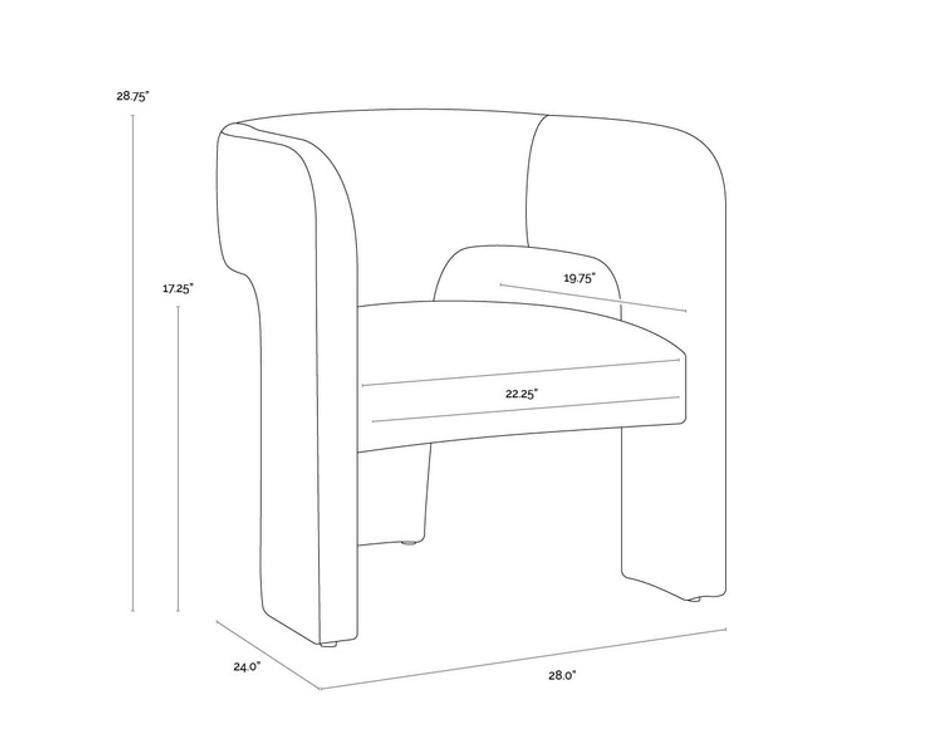 ISIDORE LOUNGE CHAIR - COPENHAGEN WHITE by Sunpan