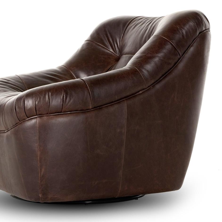 Farley Swivel Chair - Conroe Cigar by Four Hands