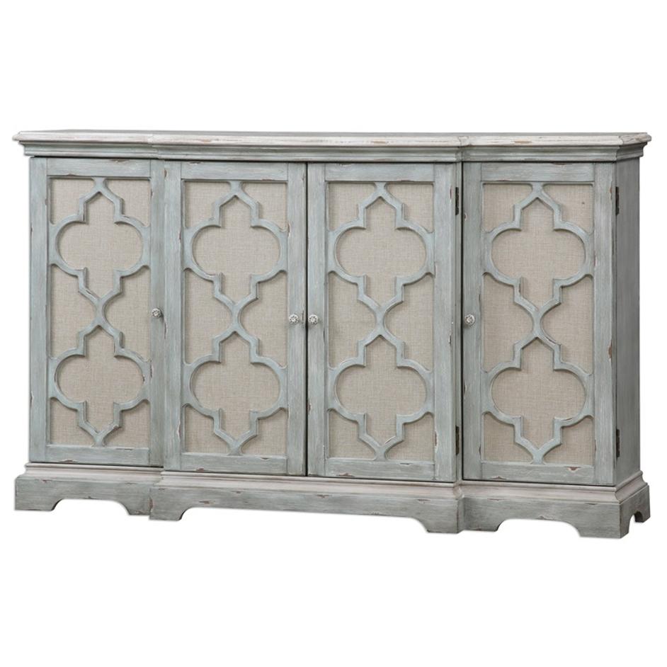 Sophie 4 Door Grey Cabinet by Uttermost