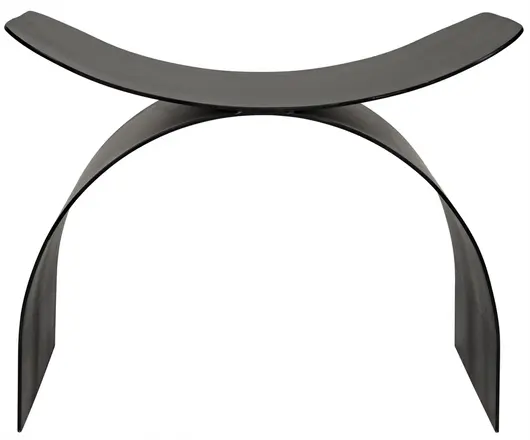 Papillon Stool, Black Steel by Noir Furniture