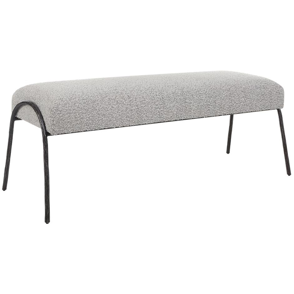 Jacobsen Modern Gray Bench by Uttermost