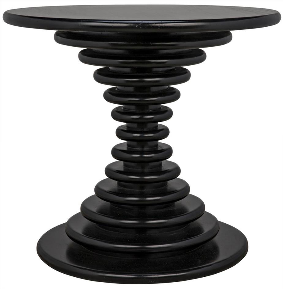 Scheiben Side Table, Hand Rubbed Black by Noir Furniture