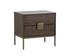 Jade Nightstand - Antique Brass - Dark Mango by Sunpan