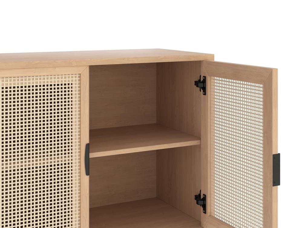 AVIDA SIDEBOARD - SMALL - BLACK - RUSTIC OAK/NATURAL by Sunpan