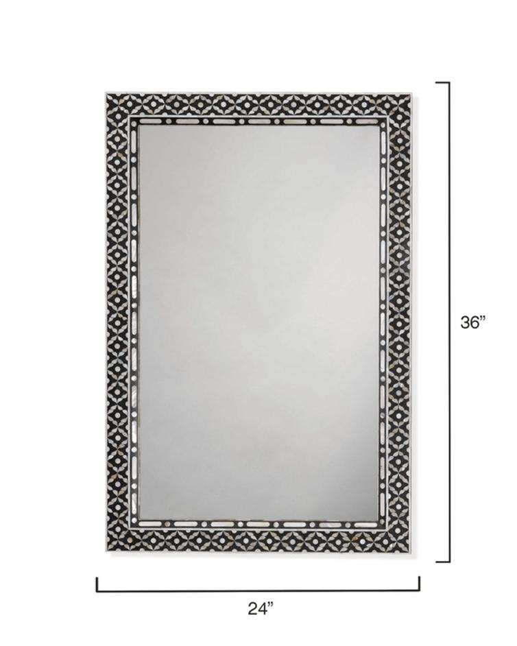 Evelyn Mother of Pearl Rectangle Wall Mirror by Jamie Young