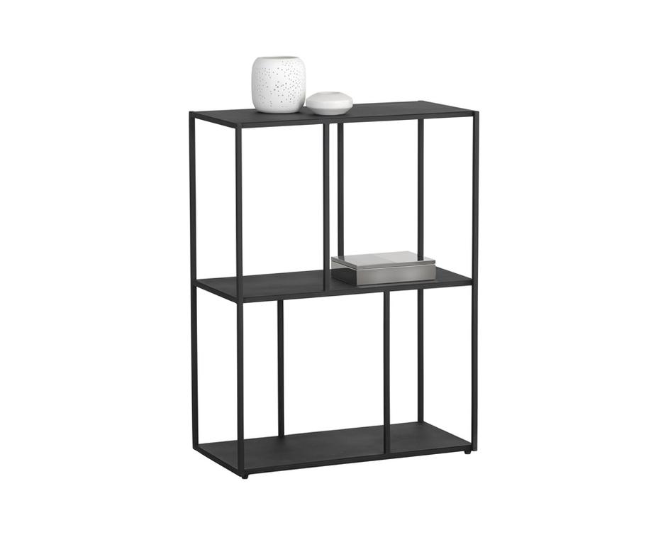 Eiffel Low Bookcase - Small - Black by Sunpan