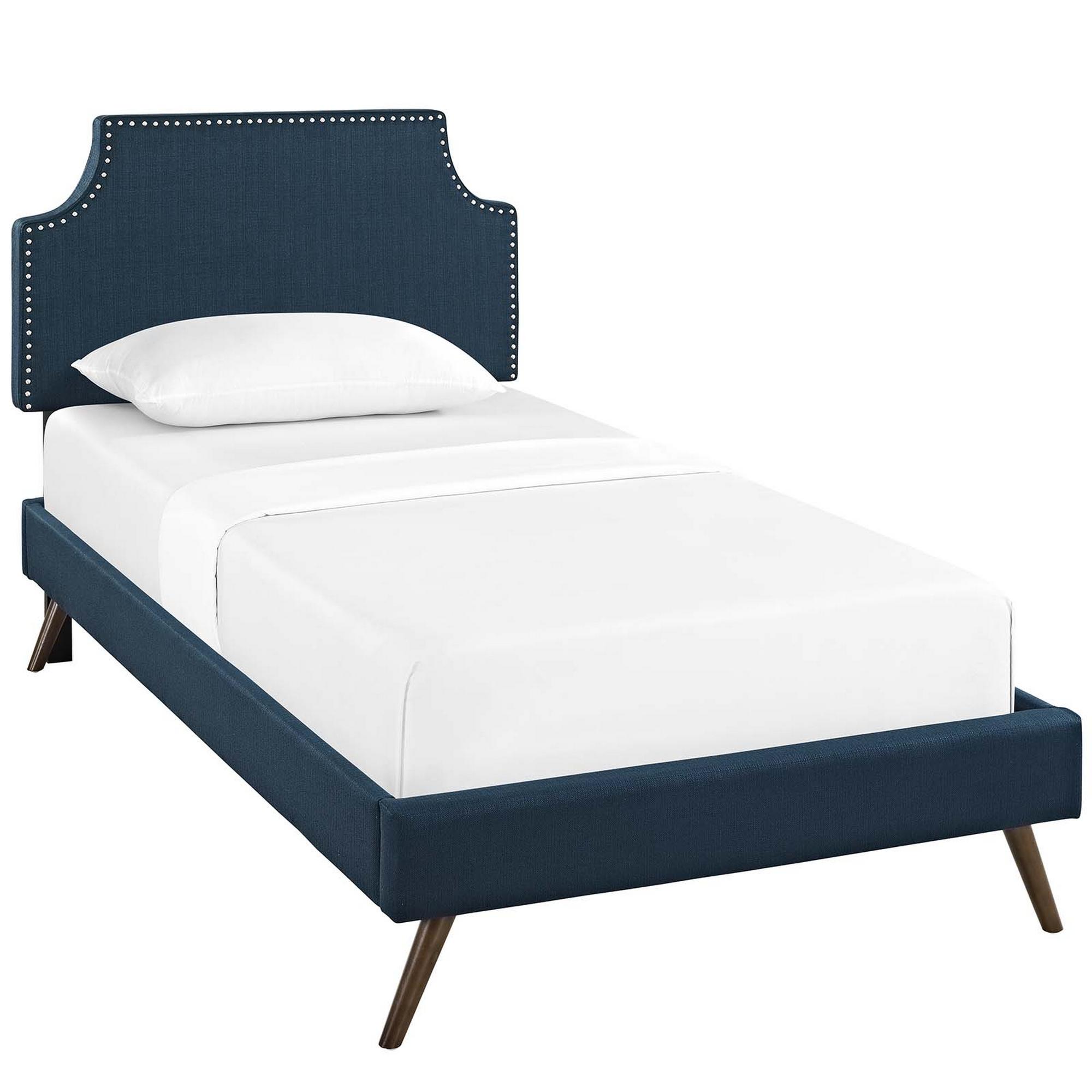 Modway Laura Fabric Upholstered Twin Headboard in Azure 