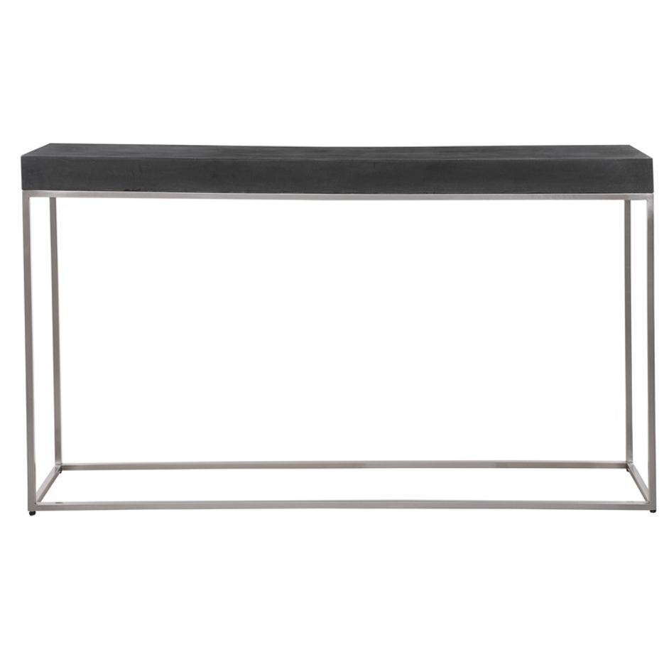 Jase Black Concrete Console Table by Uttermost