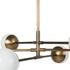 Oriana Chandelier In Aged Brass Iron And Milk Glass by Four Hands