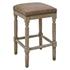 Ernie Counter Stool Drift wood Legs In Nubuck Chocolate by New Pacific Direct