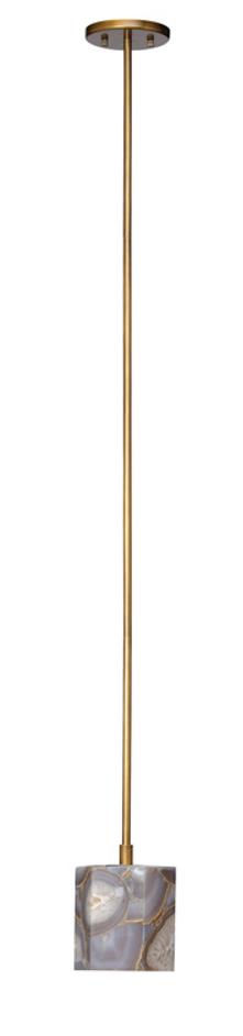 Hex Agate 1-Light Pendant  by Jamie Young