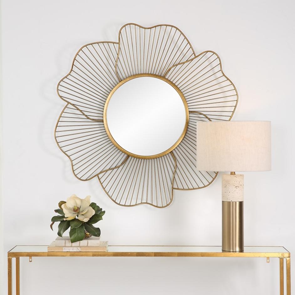 Blossom Gold Floral Mirror by Uttermost
