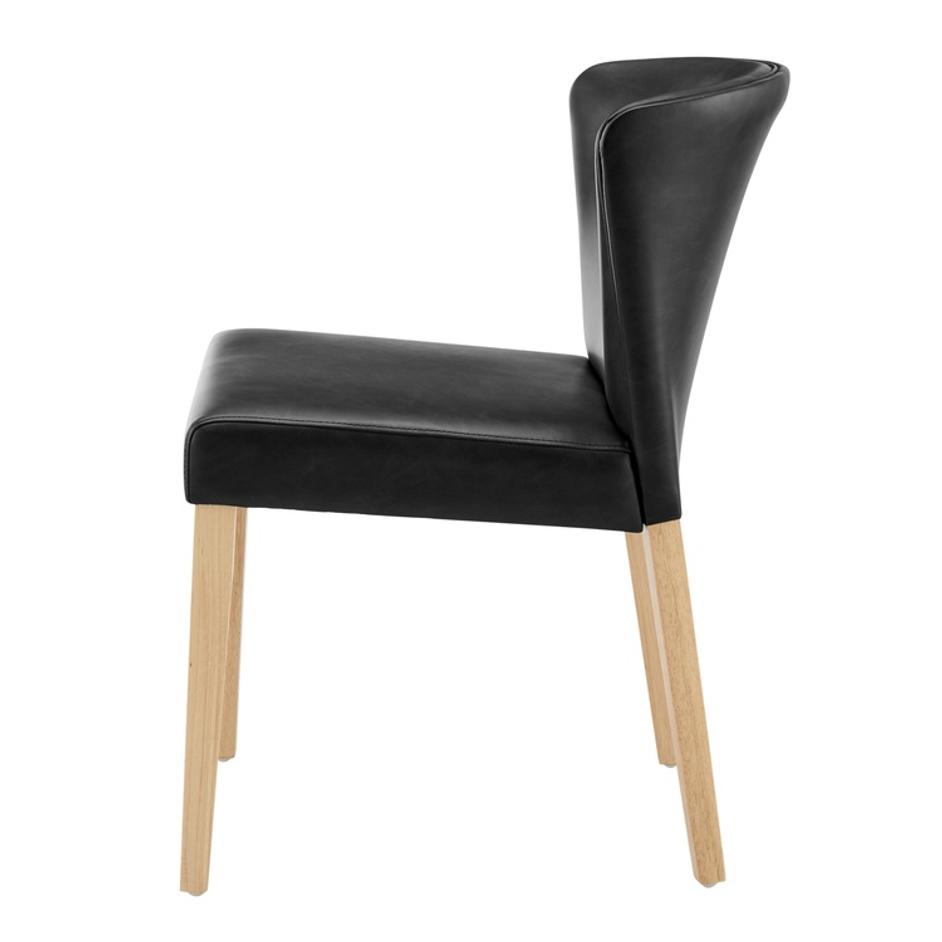Albie KD PU Dining Side Chair, Casa Black by New Pacific Direct