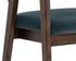 MILTON DINING ARMCHAIR - SMOKE ACACIA - MEG DUSTY TEAL by Sunpan