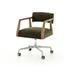 Tyler Traditional Desk Chair-Modern Velvet Loden by FOUR HANDS