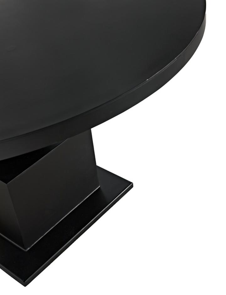 Emira Dining Table, Black Metal by Noir Furniture