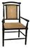 Colonial Bamboo Mahogany Armchair in Hand-Rubbed Black by Noir Furniture