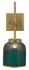 Vapor Single Sconce, Antique Brass and Aqua Metallic Glass by Jamie Young