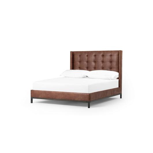 Newhall King Bed 55" in Tobacco by FOUR HANDS