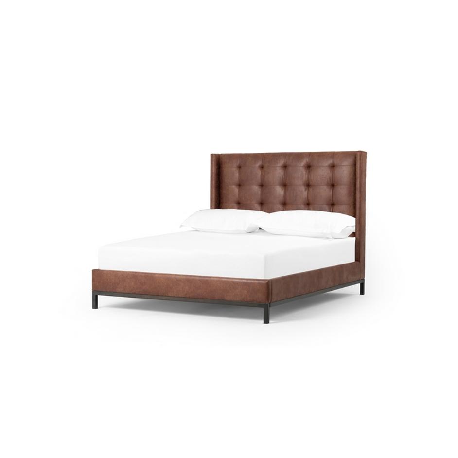 Newhall King Bed 55" in Tobacco by FOUR HANDS