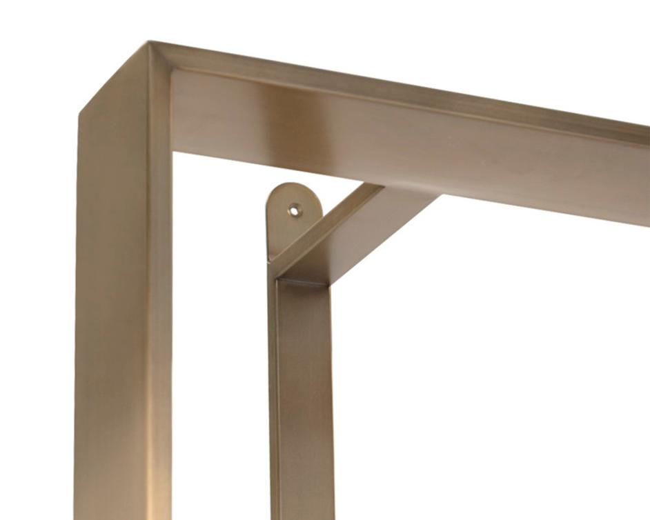 DALTON BOOKCASE - ANTIQUE BRASS - BLACK by Sunpan