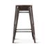 Eiffel 12" Barstool, Teak Top by Home Trends & Design