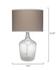 Plum Jar Glass Table Lamp with Linen Shade, Clear by Jamie Young