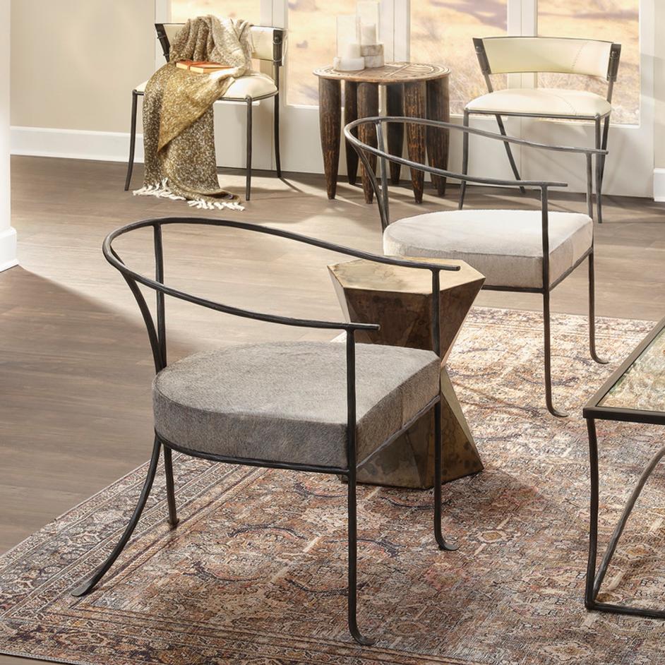 Crown Side Table, Acid Wash Metal by Jamie Young