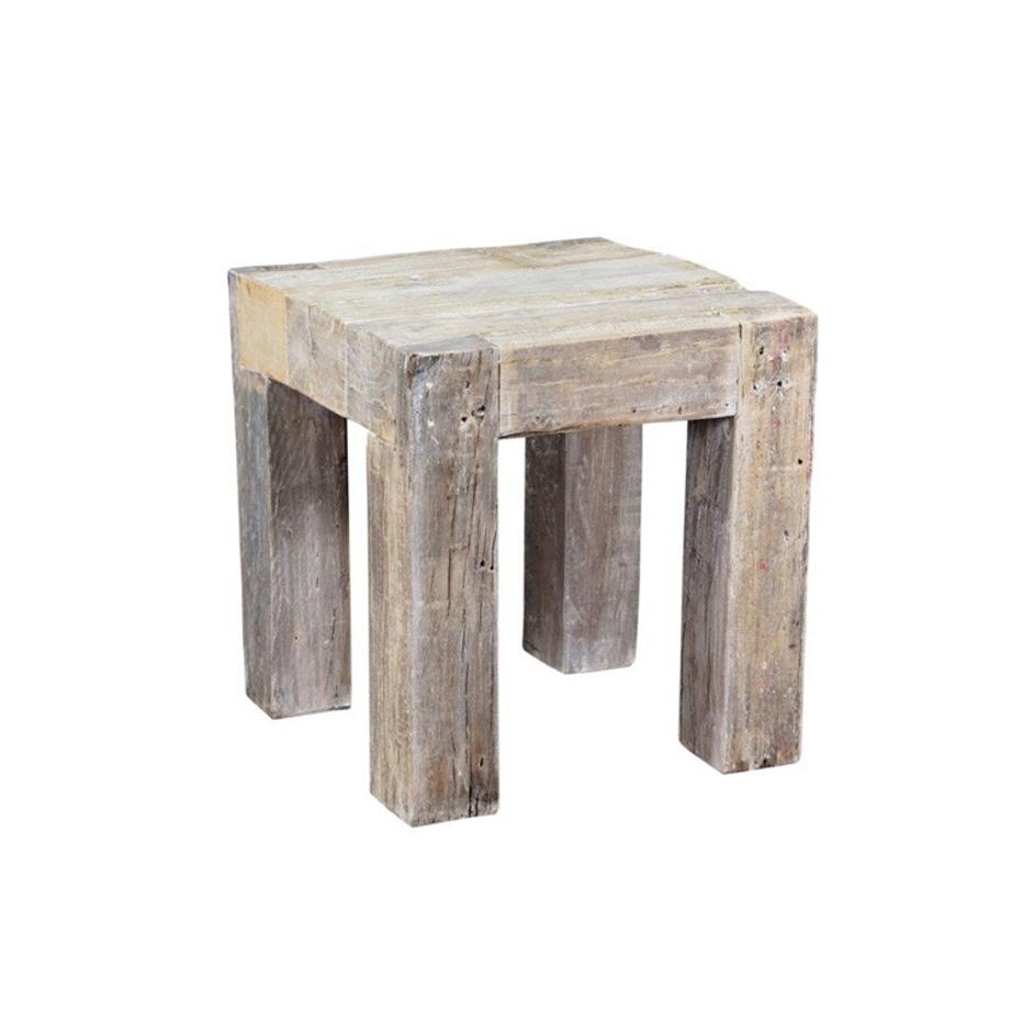 Giza End Table Bleached White by Classic Home