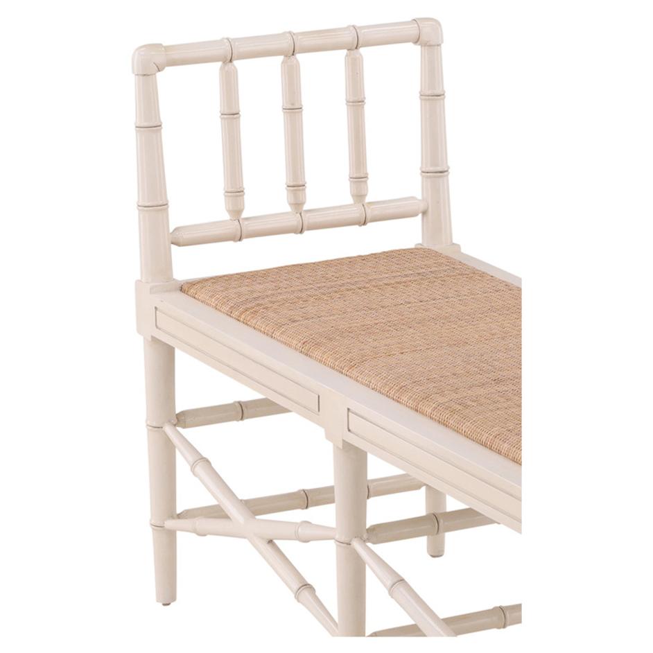 Cream Palm Bench by Furniture Classics