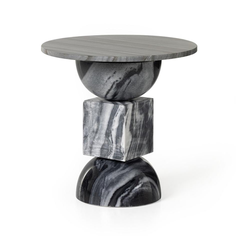 Neda End Table - Ebony Marble by Four Hands