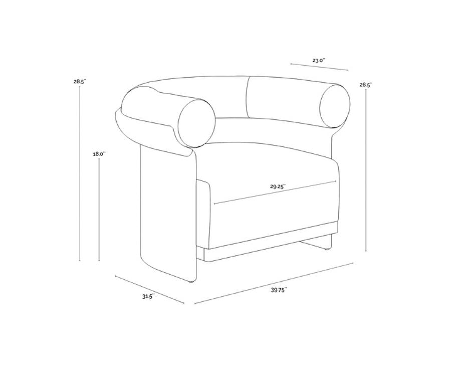 ASOS LOUNGE CHAIR - LOUIS CREAM by Sunpan