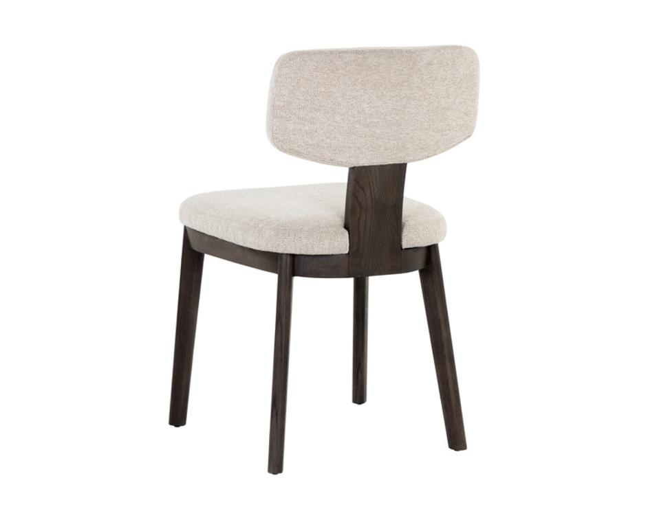 RICKETT DINING CHAIR - DARK BROWN - DOVE CREAM by Sunpan