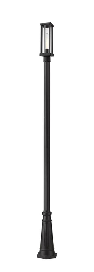 Glenwood 1 Light Outdoor Post Mounted Fixture in Black Finish by Z-Lite