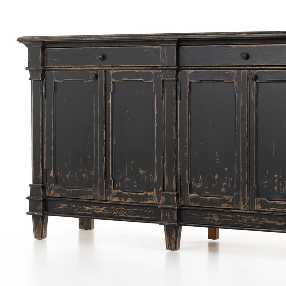 Marjorie Sideboard In Distressed Black by FOUR HANDS