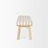 Taimo White Washed Light Brown Wood w/ Striped Fabric Seat Bench by Mercana