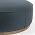 Sinclair Large Round Ottoman In Cobalt by FOUR HANDS