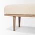 Shae Brown Wood w/ Oatmeal Fabric Bench by Mercana