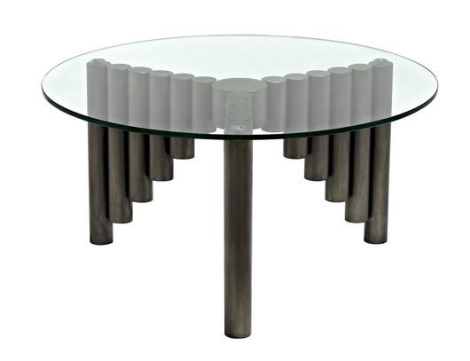 Organum Coffee Table, Gun Metal Finish by Noir Furniture