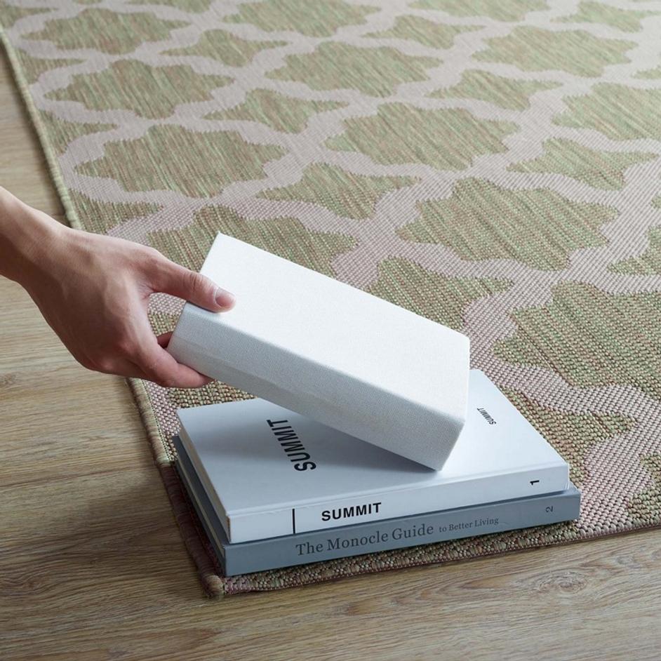 Selena Moroccan Trellis 5X8 Indoor And Outdoor Area Rug In Beige And Light Green by Modway Furniture