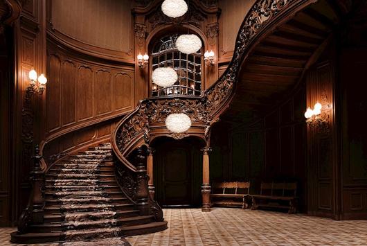 Eos Large Hardwired Pendant in White with Black Cord by UMAGE