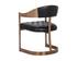 BEAUMONT DINING ARMCHAIR - ANTIQUE BRASS - CANTINA BLACK by Sunpan