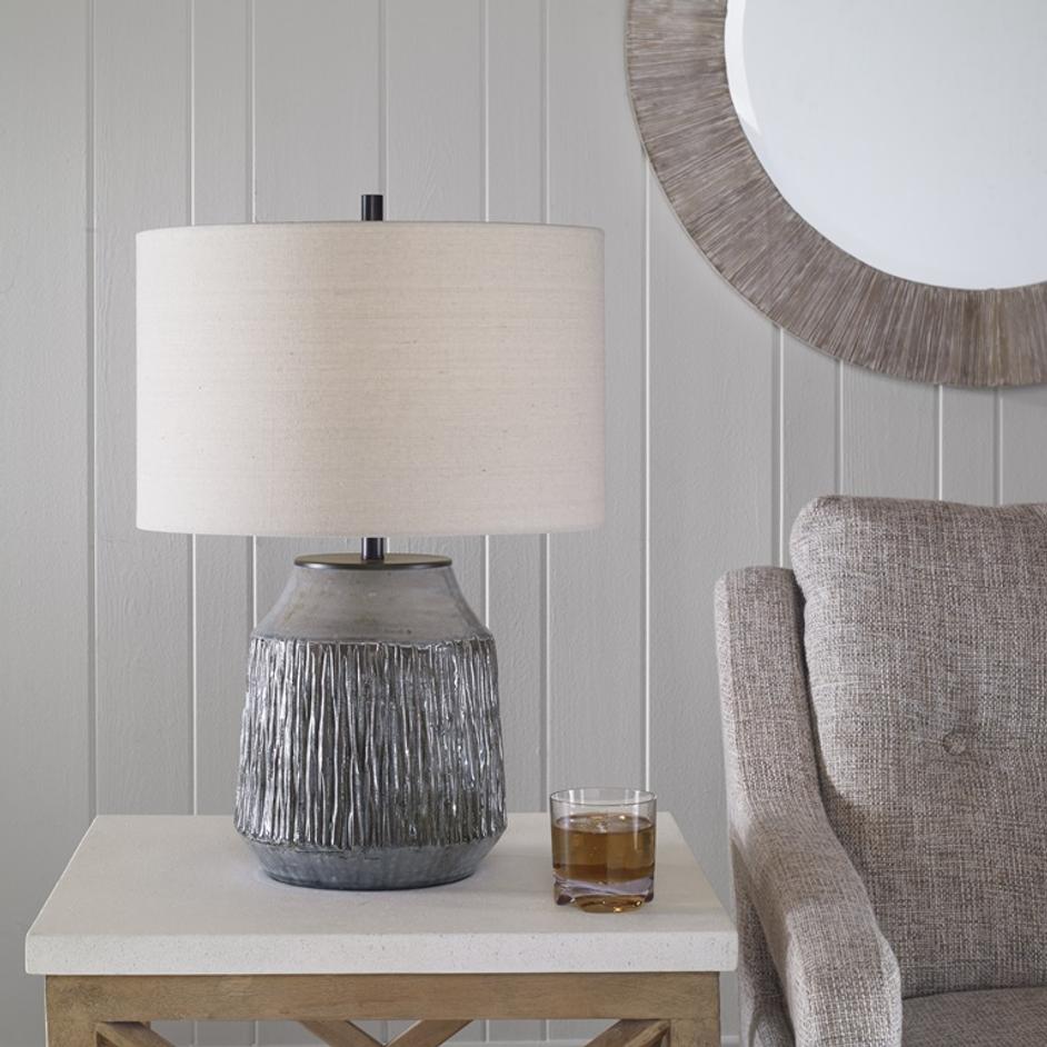Neolithic Blue-Gray Table Lamp by Uttermost