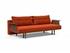 RECAST PLUS SOFABED W/ARMS in ELEGANCE PAPRIKA FABRIC WITH Dark wood LEGS 506 by INNOVATION USA