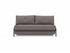 CUBED QUEEN SOFA BED in MIXED DANCE GREY FABRIC WITH Dark Wood LEGS 521 by INNOVATION USA
