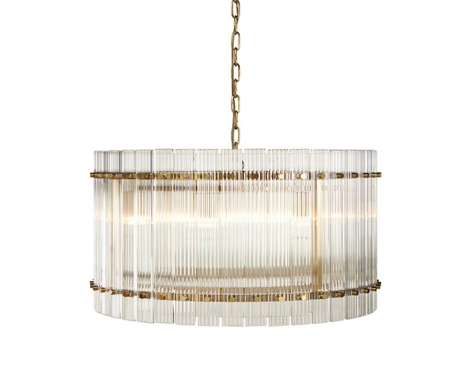 KORE CHANDELIER - SMALL - BRASS - CLEAR by Sunpan