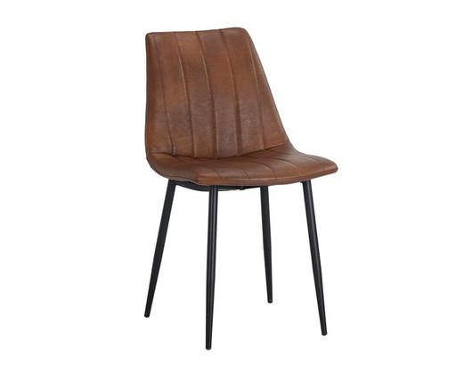 Drew Dining Chair - Black - Bravo Cognac by Sunpan