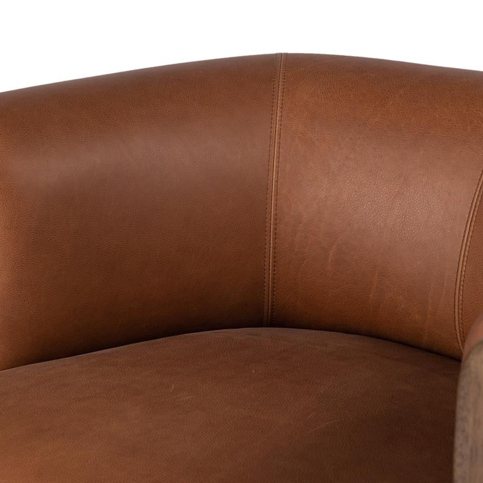 Ira Chair In Brickhouse Cognac by FOUR HANDS